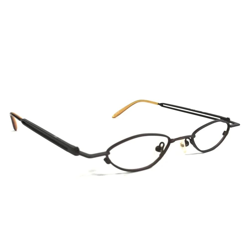 ogi Petite Eyeglasses Frames 9013 COL. 64 Brown Oval Wire Rim 42-21-140